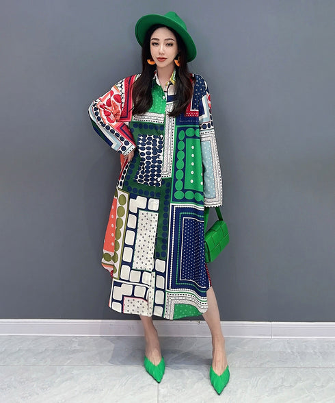 Panel Print Dress